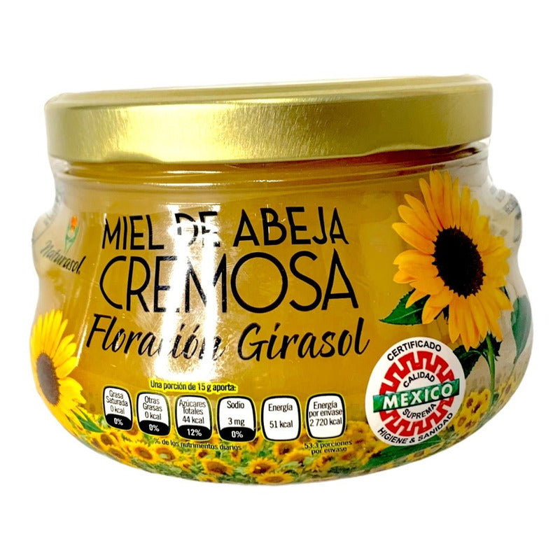 Miel De Abeja Cremosa 100% Natural 800 Grs Floracion Girasol