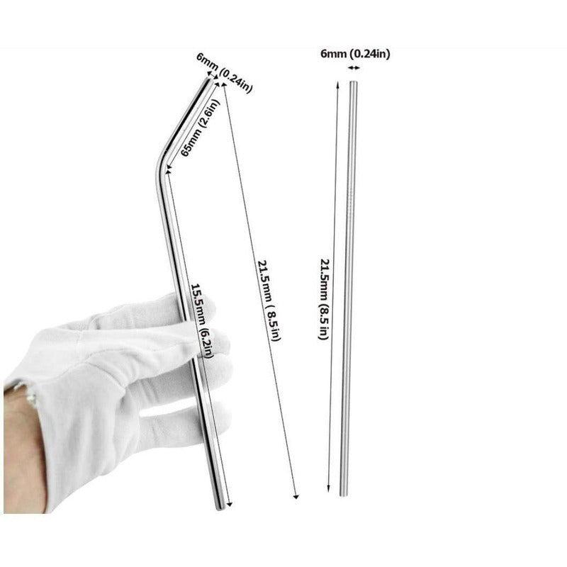 1 Popote Color Acero Inoxidable Metal Multicolor 21 O 26 Cm