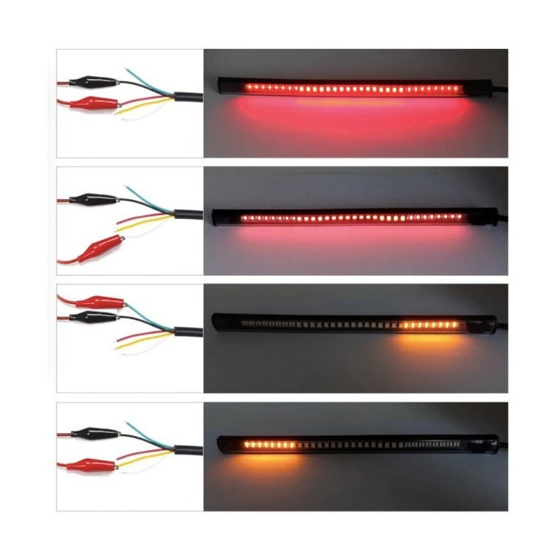 Tira Motocicleta Stop Direccionales 48 Leds Flexible 10 Pz