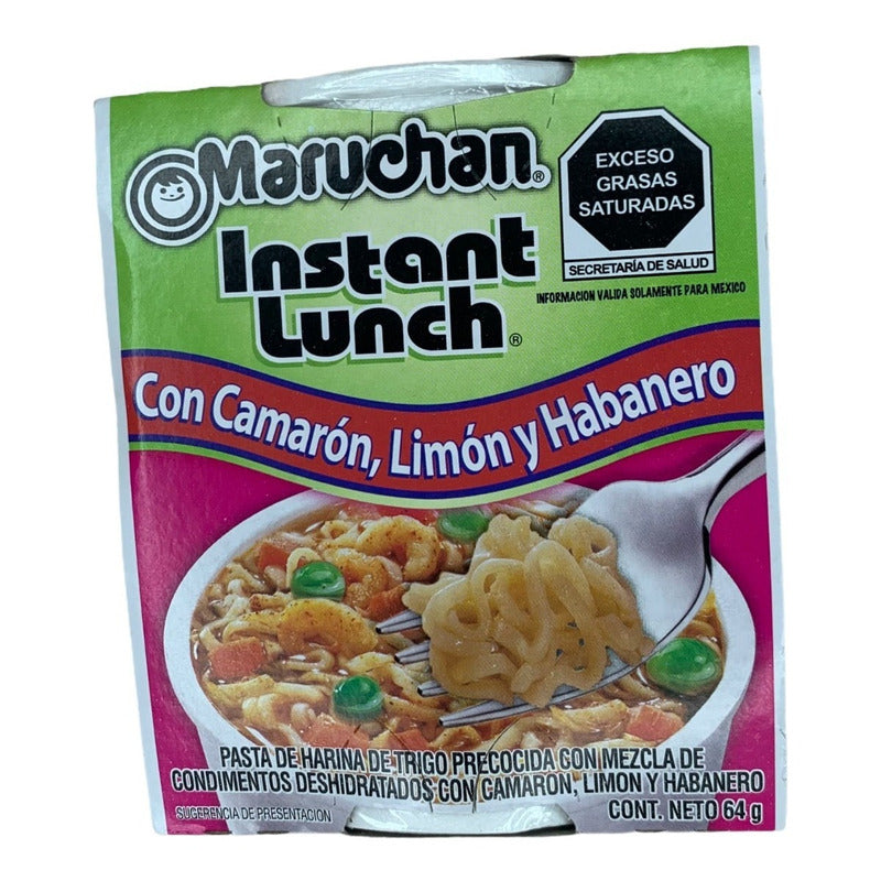 Sopa Instantanea Maruchan Con Camarón,limon Y Habanero 64 Gr