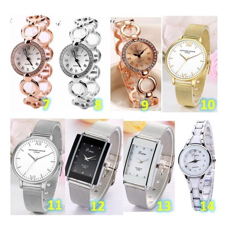 Reloj Dama Mujer Tipo Lujo Mama Pulsera