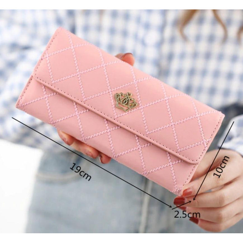 Cartera Mujer Dama Monedero Funda Celular Monedas Tipo Piel