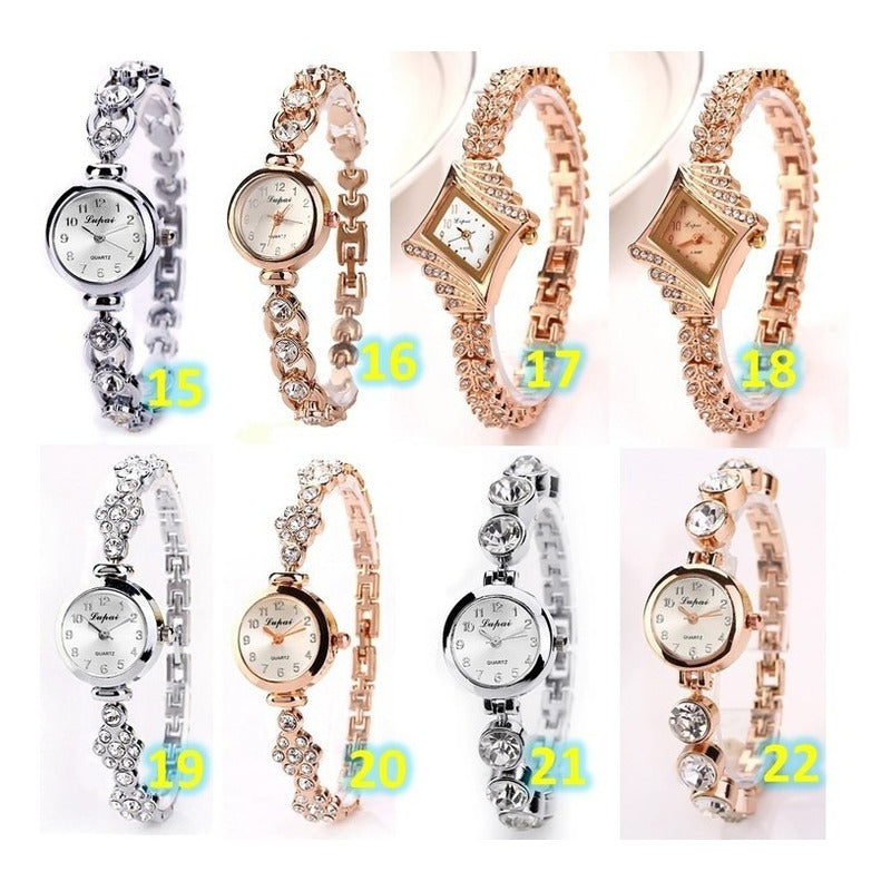 Reloj Dama Mujer Tipo Lujo Mama Pulsera