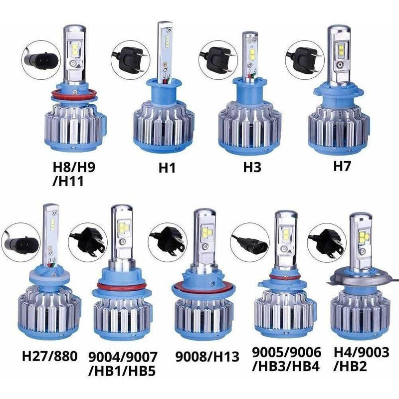 Kit Led (2 Focos) T1 Sistema Canbus 8000 Lm H4 H7 9007 Cree