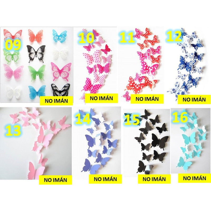 50 Mariposas Pared Refrigeracion Decoracion Con Sin Iman