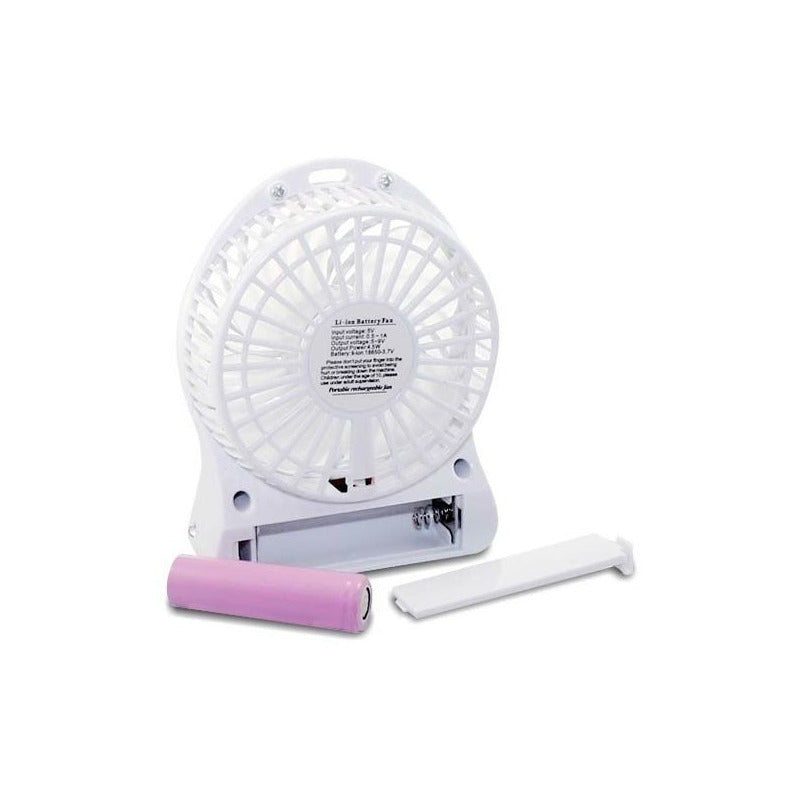 Ventilador Recargle Usb Portatil Bateria 3 Velocidades