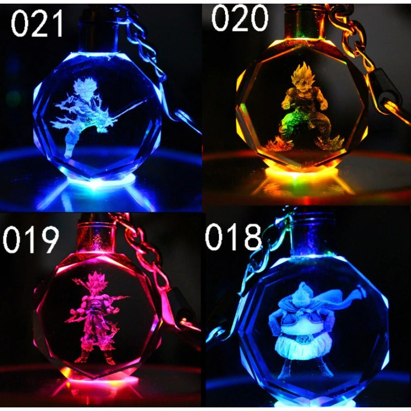 Llavero Dragon Ball Z Gt Super Goku Vegueta Led Con Estuche