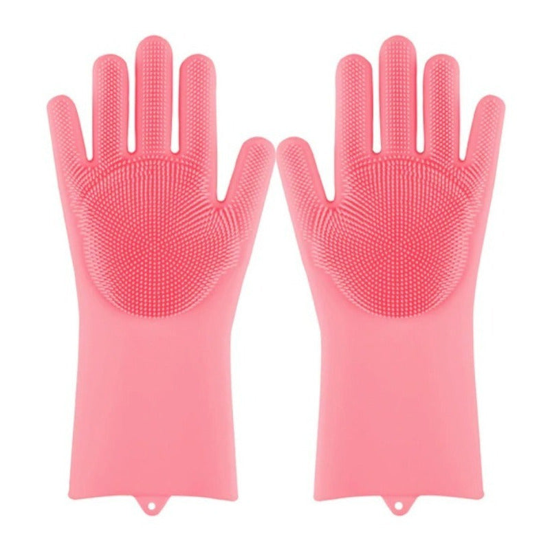 Guantes Para Lavar Trastes Cocina Silicona Limpieza 5 Pares