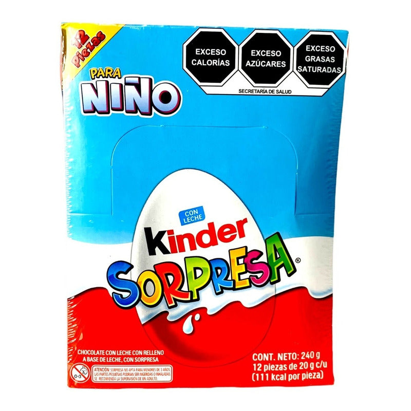 Kinder Sorpresa Paquete Niño Con 12 Huevitos