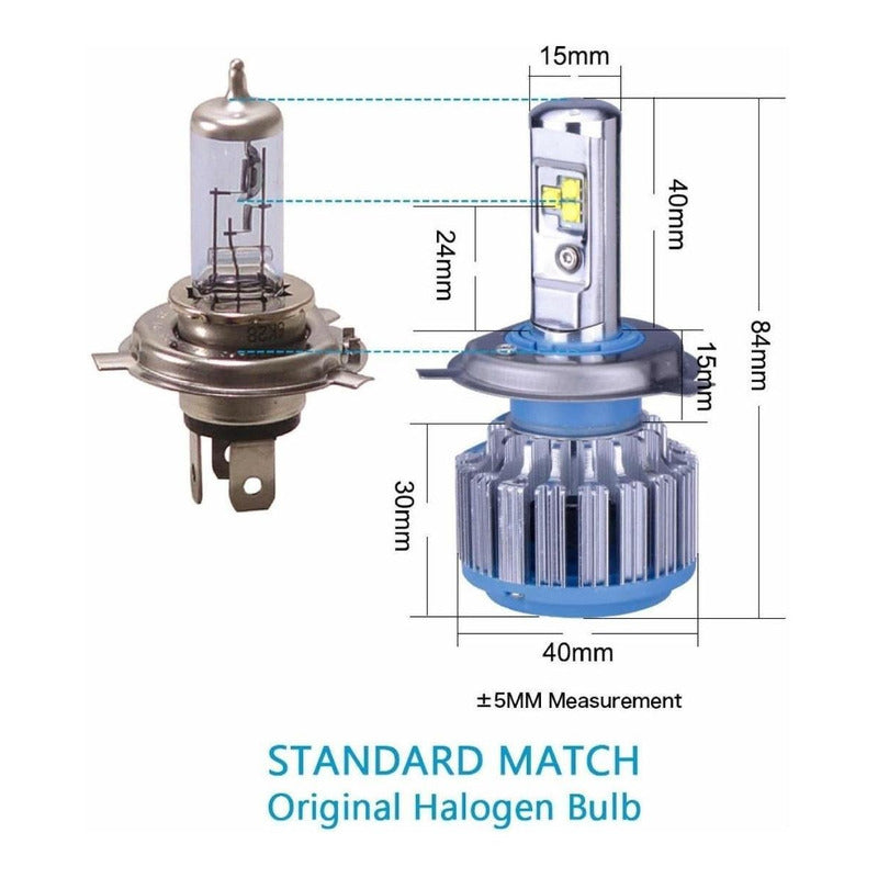 Kit Led (2 Focos) T1 Sistema Canbus 8000 Lm H4 H7 9007 Cree