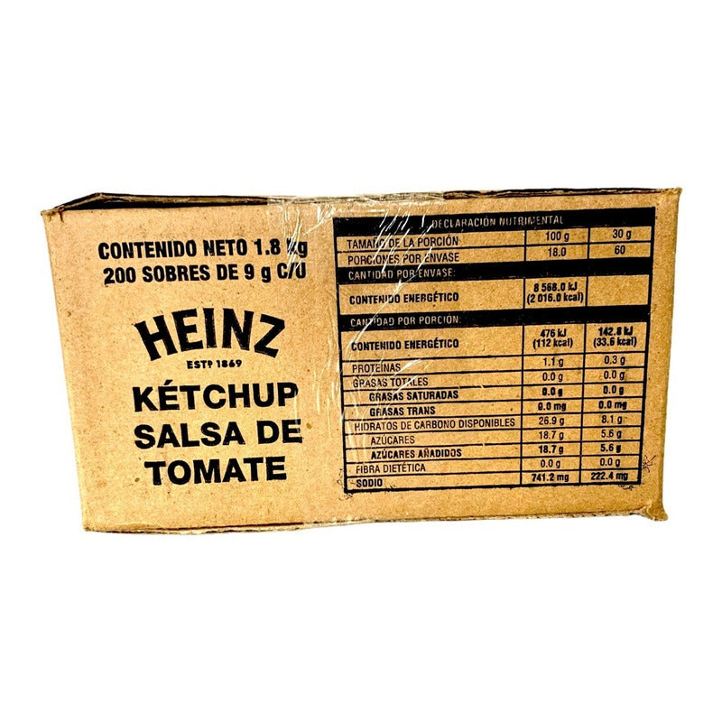 Salsa Catsup Heinz Ketchup 200 Sobres De 9 Gr