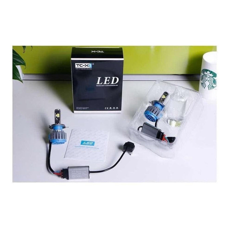 Kit Led (2 Focos) T1 Sistema Canbus 8000 Lm H4 H7 9007 Cree