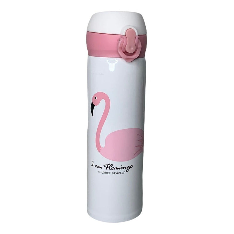 Termo Acero Inoxidable Flamingo Hermetico 400ml Agua Calient - Eurotruck Mexico