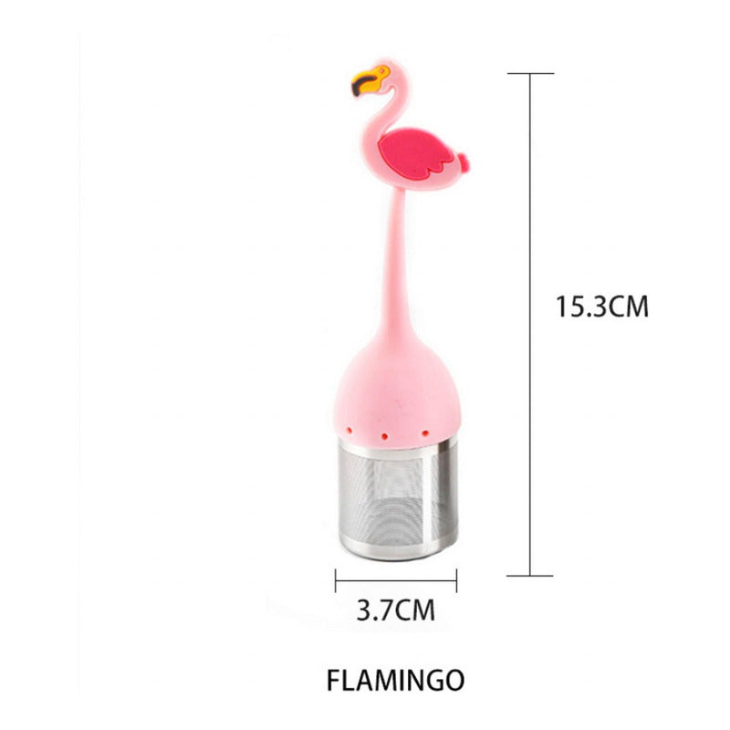 Infusor De Te Metal Silicona Flamingo