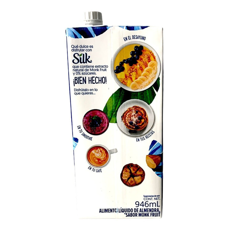 Silk Alimento Liquido Almendra Sin Azucar 946ml Monk Fruit