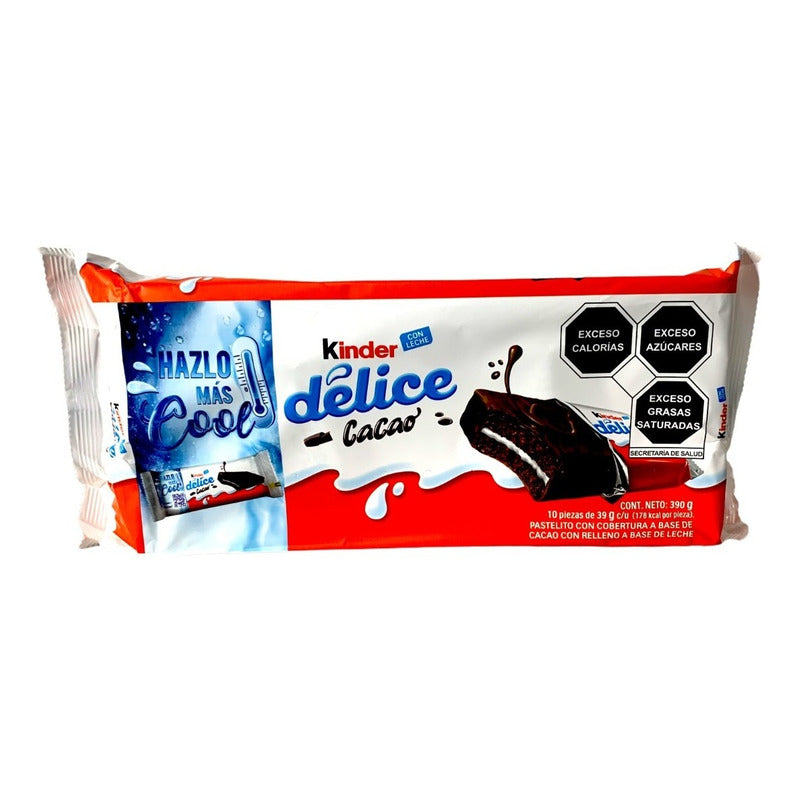 Kinder Delice 10pz Pastelito Cacao 390 Gr