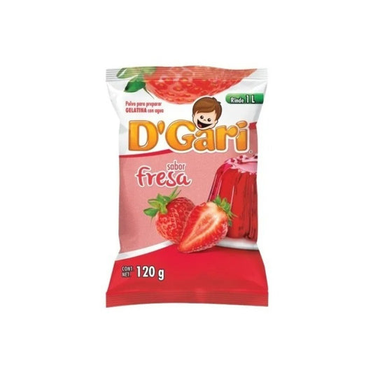 Gelatina En Polvo D-gari Agua Sobre Sabor Fresa 120 Gr