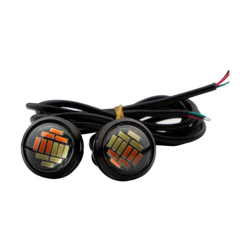 Ojo De Aguila Led Jetta Audi Bmw Faro Doble Color 12 Led 1pa - Eurotruck Mexico