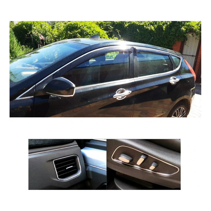 Rollo Moldura Cromada 10mm 15m Adherible Jetta Vw Audi Vocho Plateado