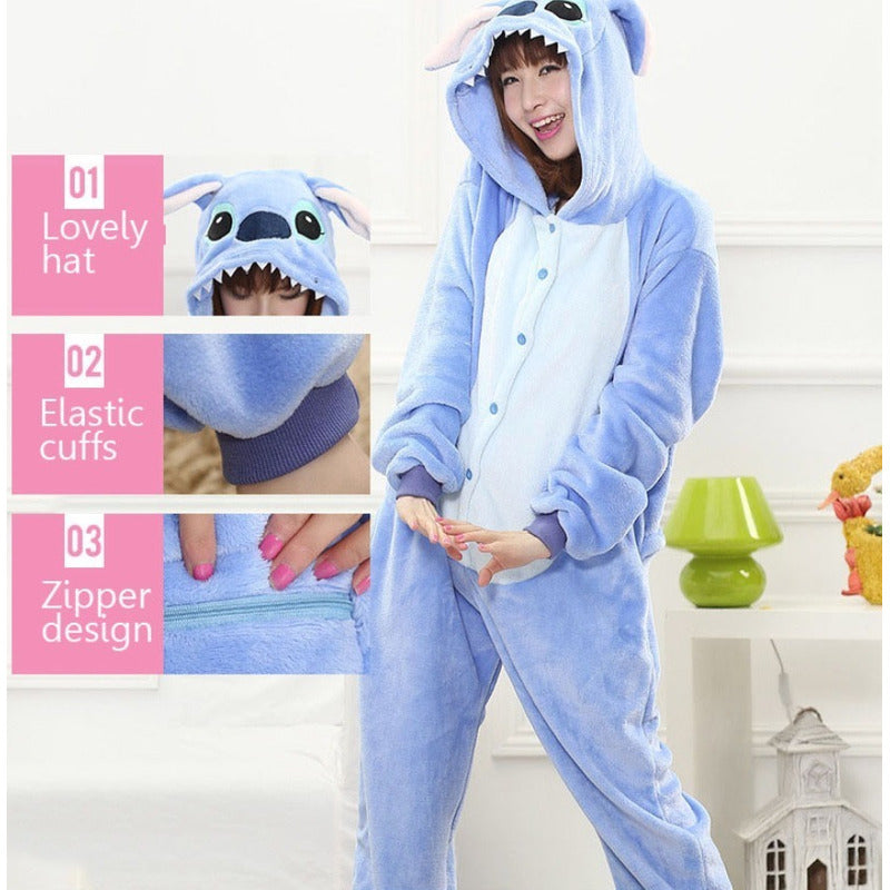 Pijama Stich Disfraz Para Adulto Mujer Hombre Mameluco