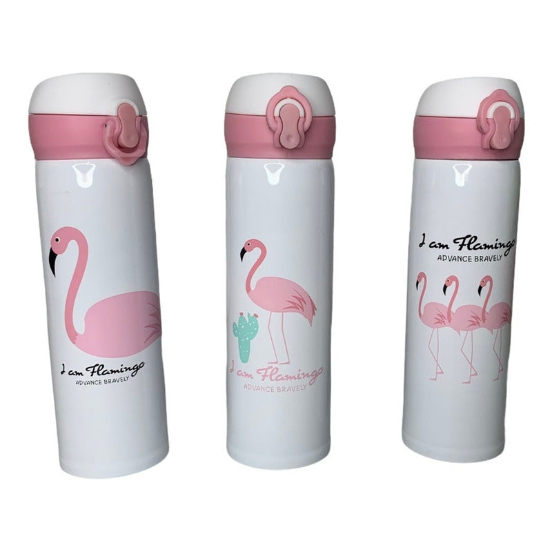 Termo Acero Inoxidable Flamingo Hermetico 400ml Agua Calient - Eurotruck Mexico