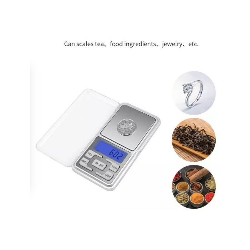 Bascula Digital Gramera Cocina 200 Gr 0.01 Precisión Medicina